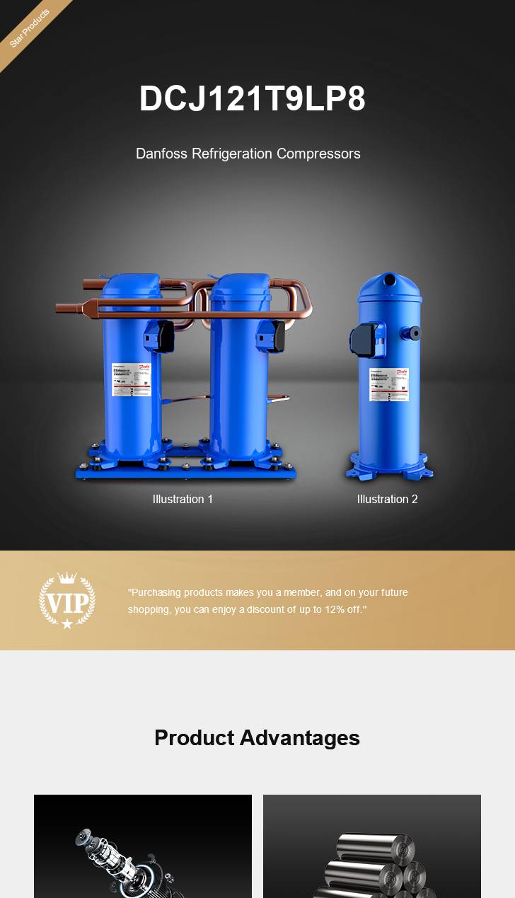 Danfoss Compressor DCJ121T9LP8, technical parameters pdf, structure diagram